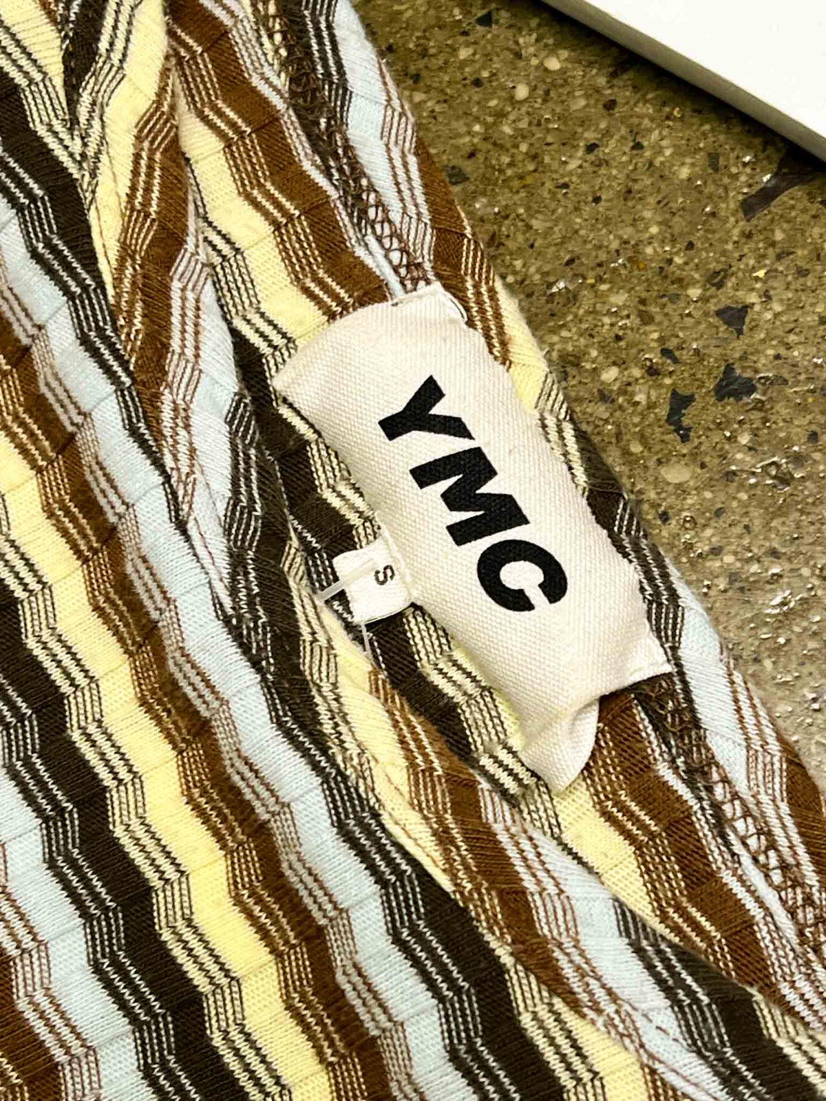 Size S | YMC Striped Cotton Long-Sleeve Top