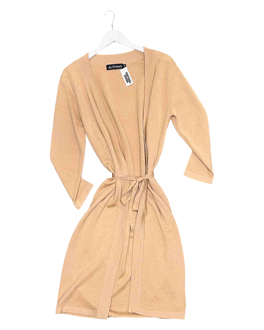 Size XS | Alpha60 Sand Merino Wool Blend Cardigan