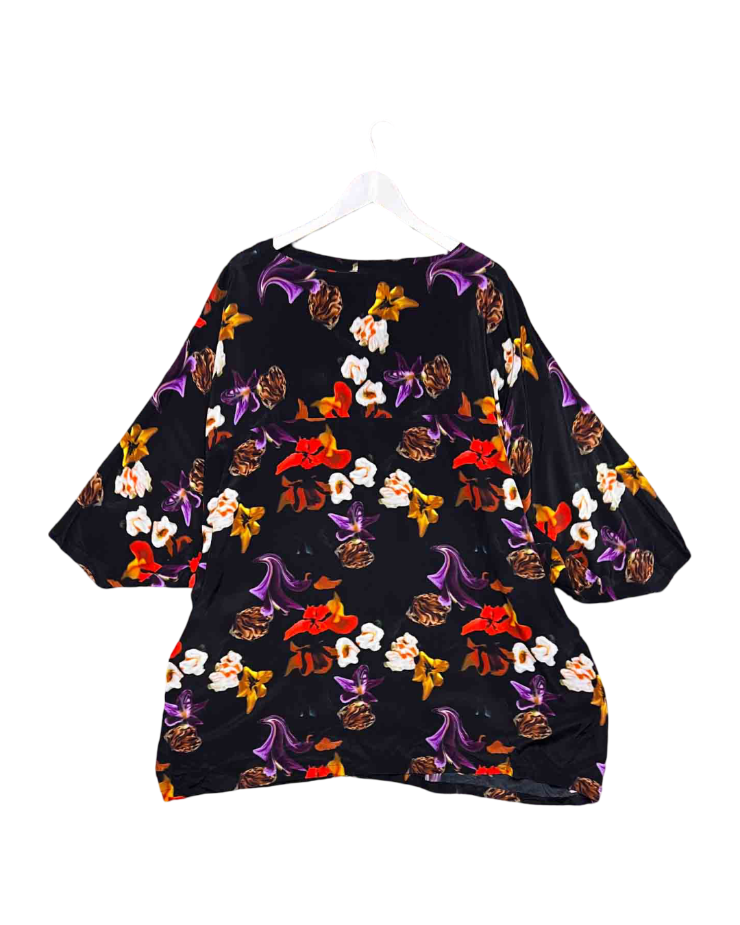 Size L | Alpha60 Black Floral Dress