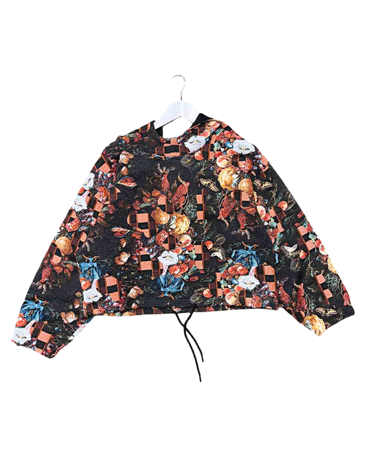 Size M | Alpha60 Textured Botanical Hooded Jumper