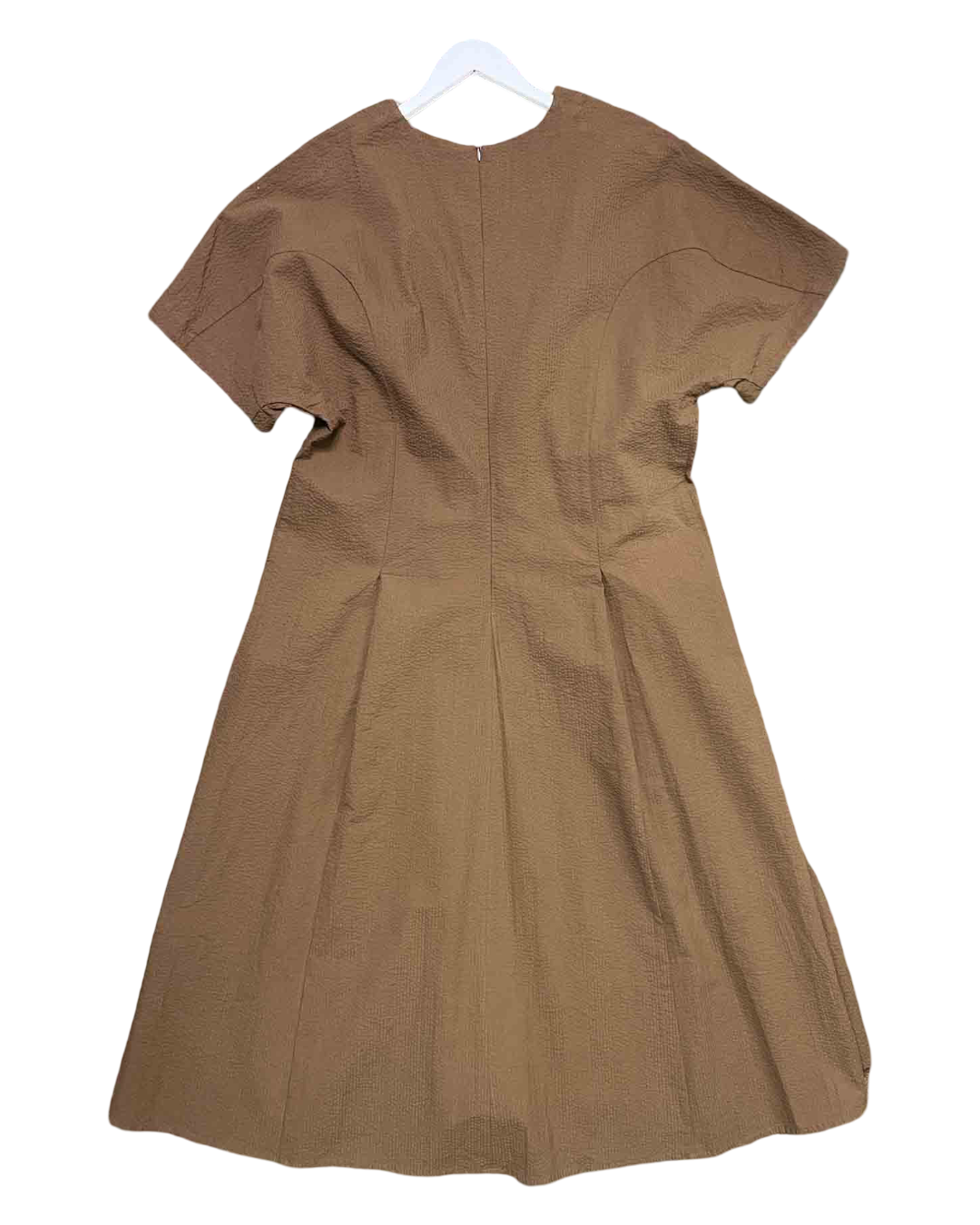 Size L | Kloke Brown Seersucker Surface Dress