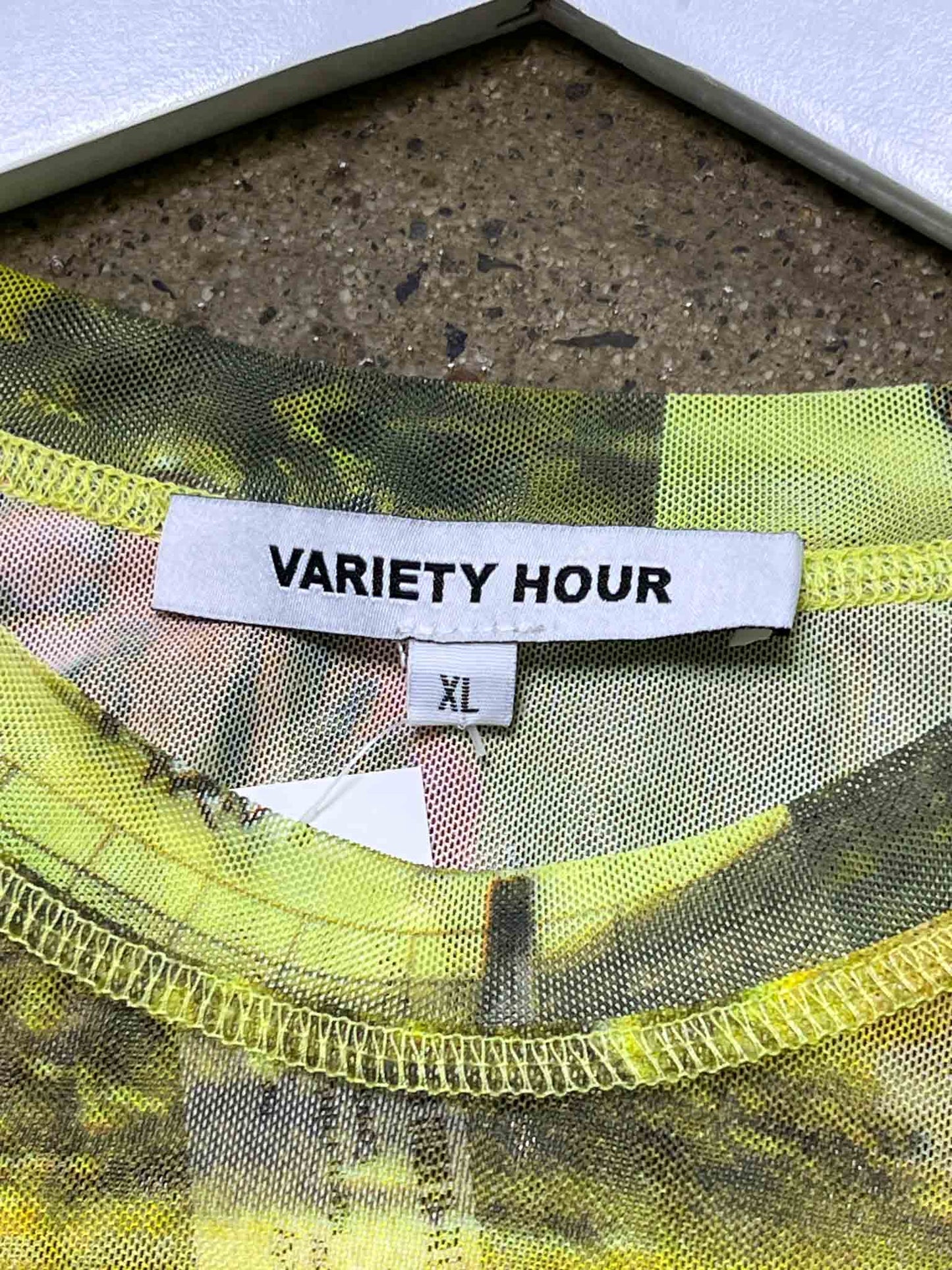 Size XL | Variety Hour Golden Farm Field Mesh Top