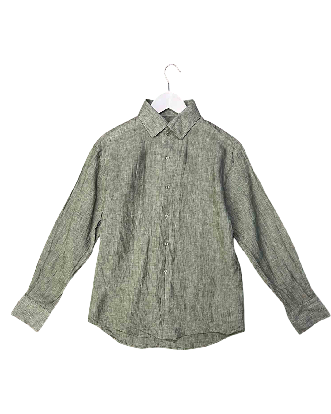 Size M | Godwin Charli Green Linen Shirt