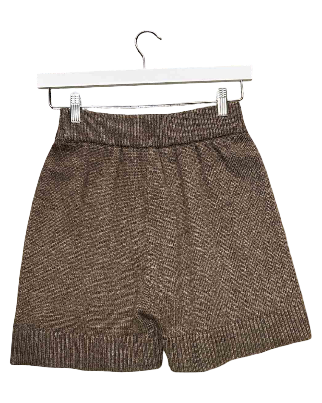Size S | Frankie Shop Brown Wool Blend Knitted Shorts