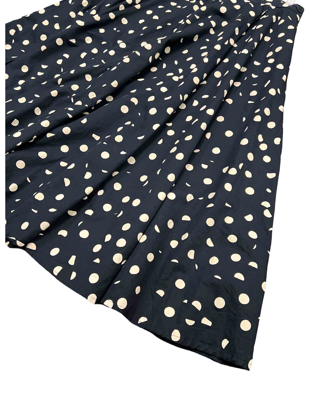 Size S | Kowtow Navy and White Polkadot Umbrella Skirt