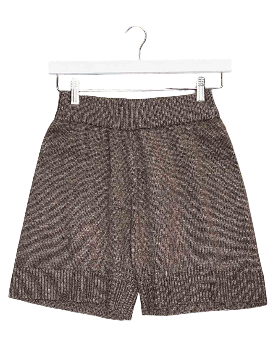 Size S | Frankie Shop Brown Wool Blend Knitted Shorts