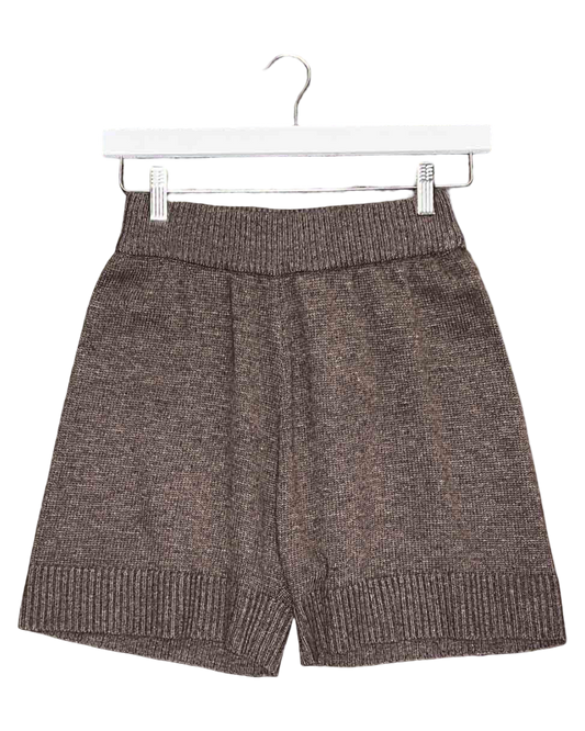 Size S | Frankie Shop Brown Wool Blend Knitted Shorts
