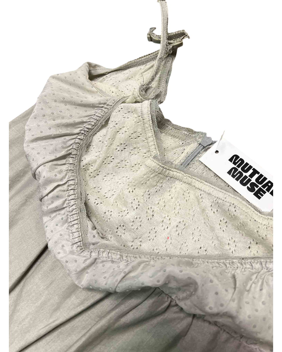 Size S/M | Cop Copine Grey Cotton Tiered Ruffle Dress