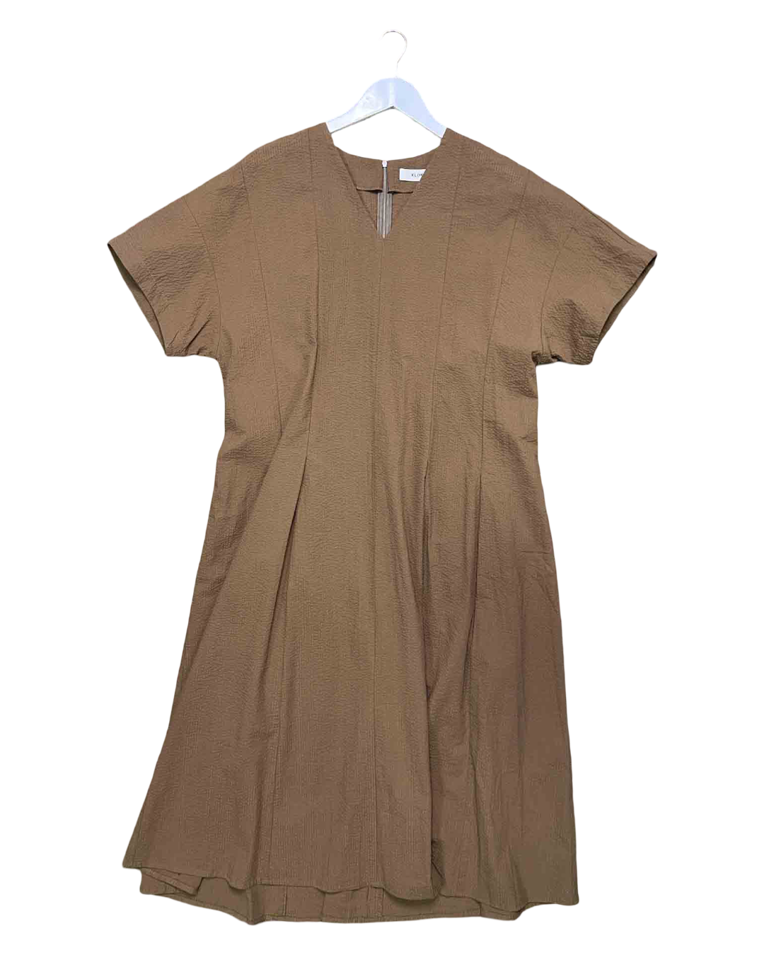 Size L | Kloke Brown Seersucker Surface Dress