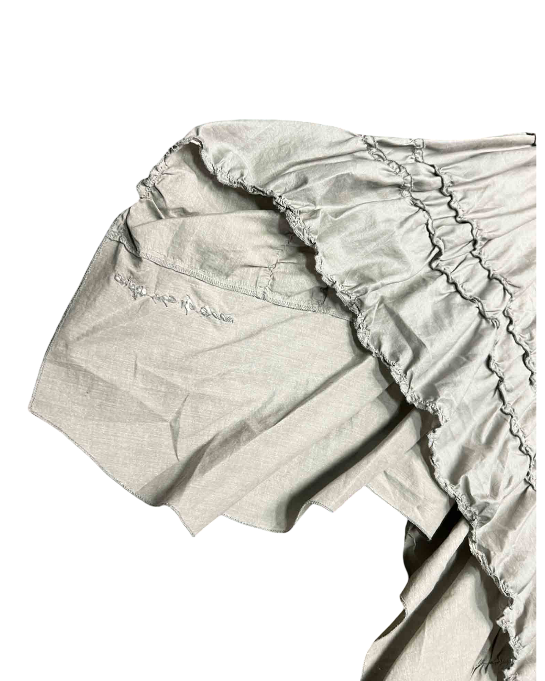 Size S/M | Cop Copine Grey Cotton Tiered Ruffle Dress