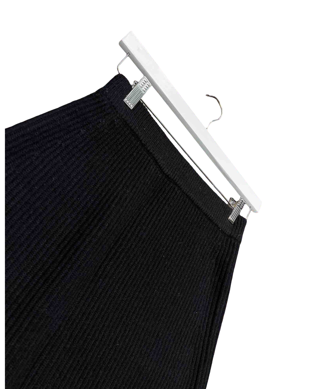 Size S | Alpha60 Black Merino Wool Midi Skirt