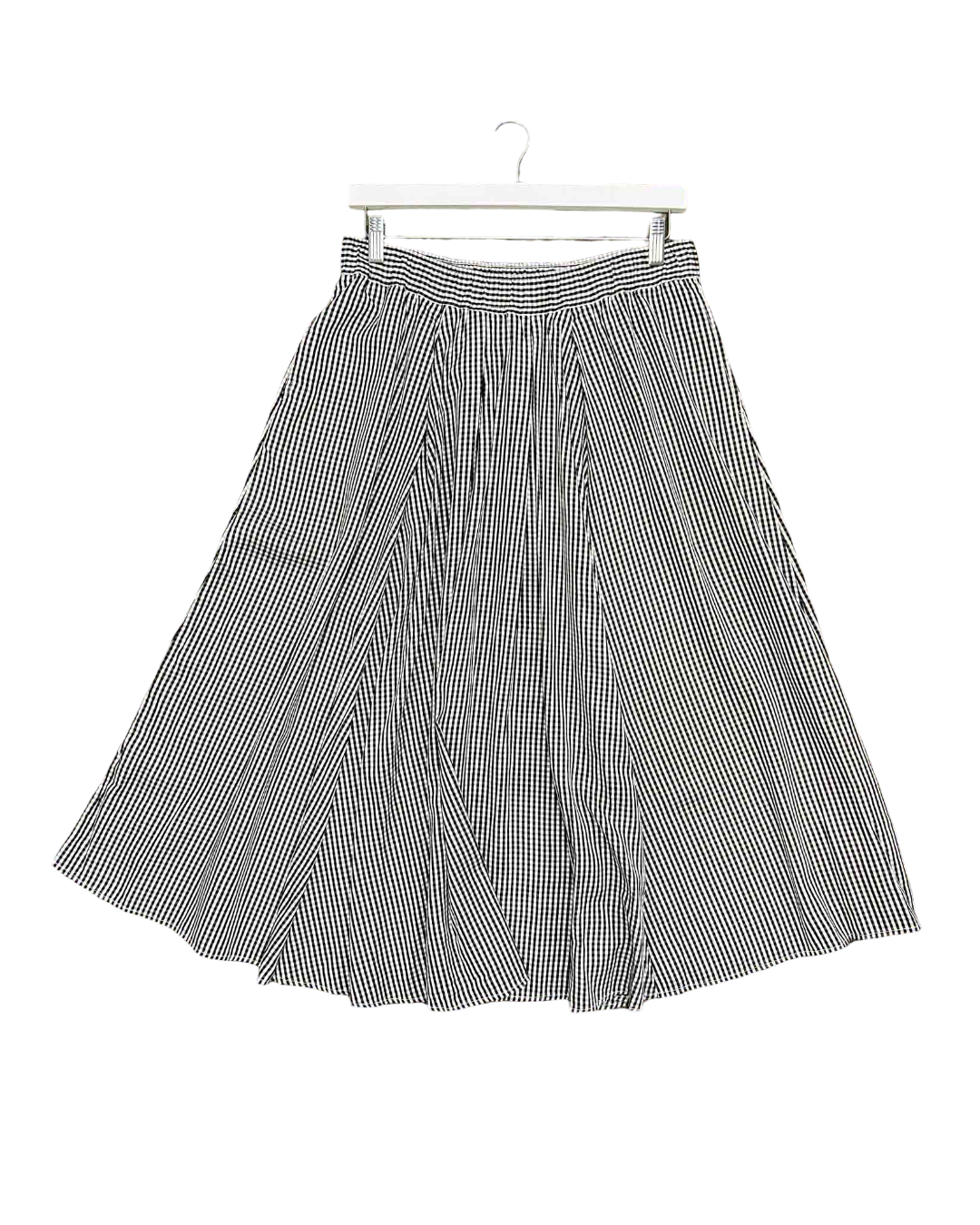 Size M | Kowtow Gingham Midi Skirt
