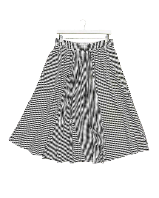 Size M | Kowtow Gingham Midi Skirt