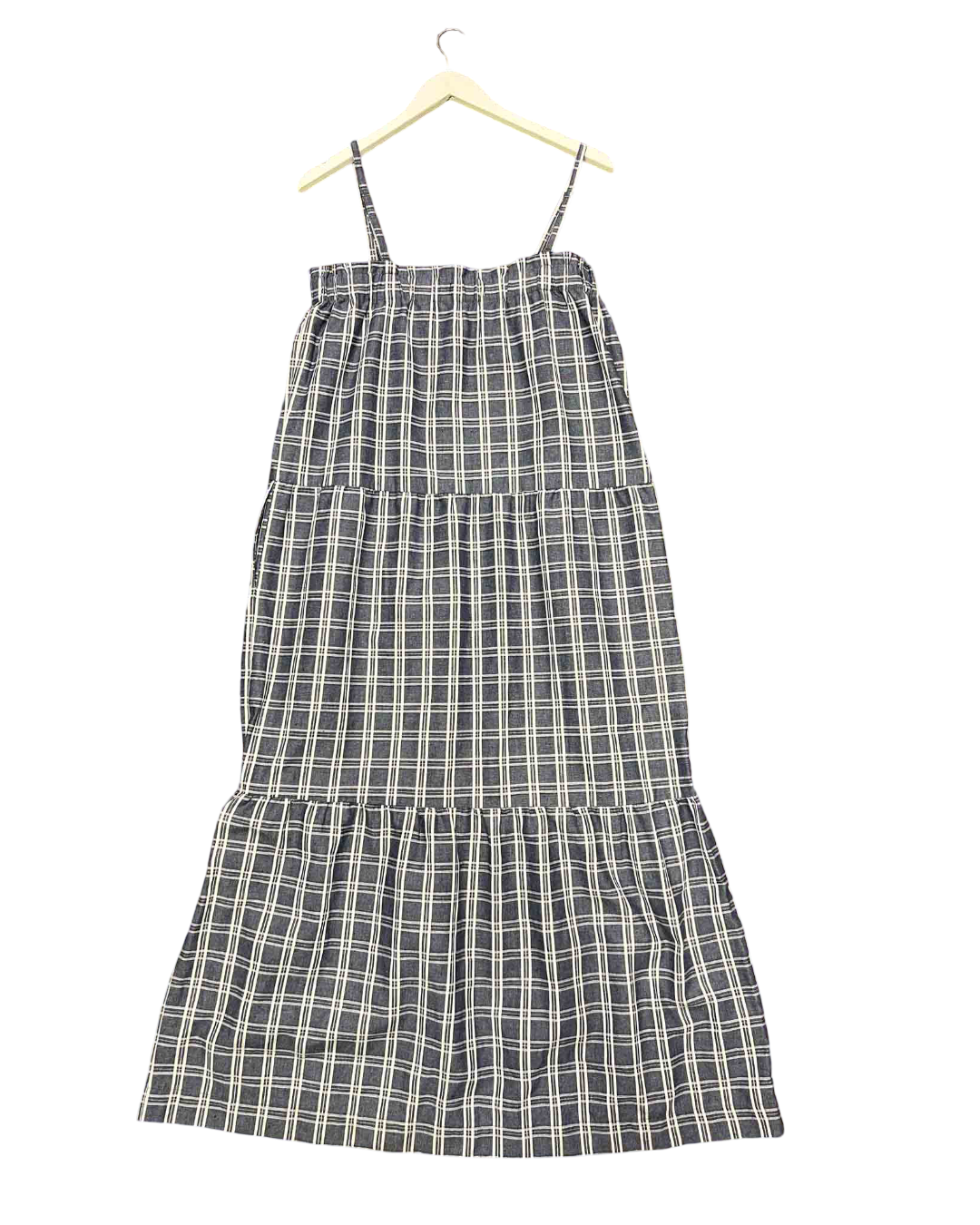 Size 12 | Handsom Blue Plaid Tiered Cami Dress