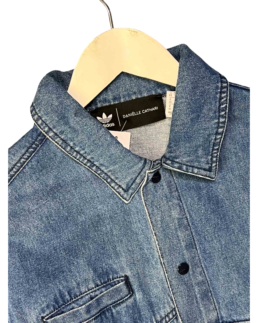 Size 10 | Adidas x Danielle Cathari Blue Denim Crop Jacket