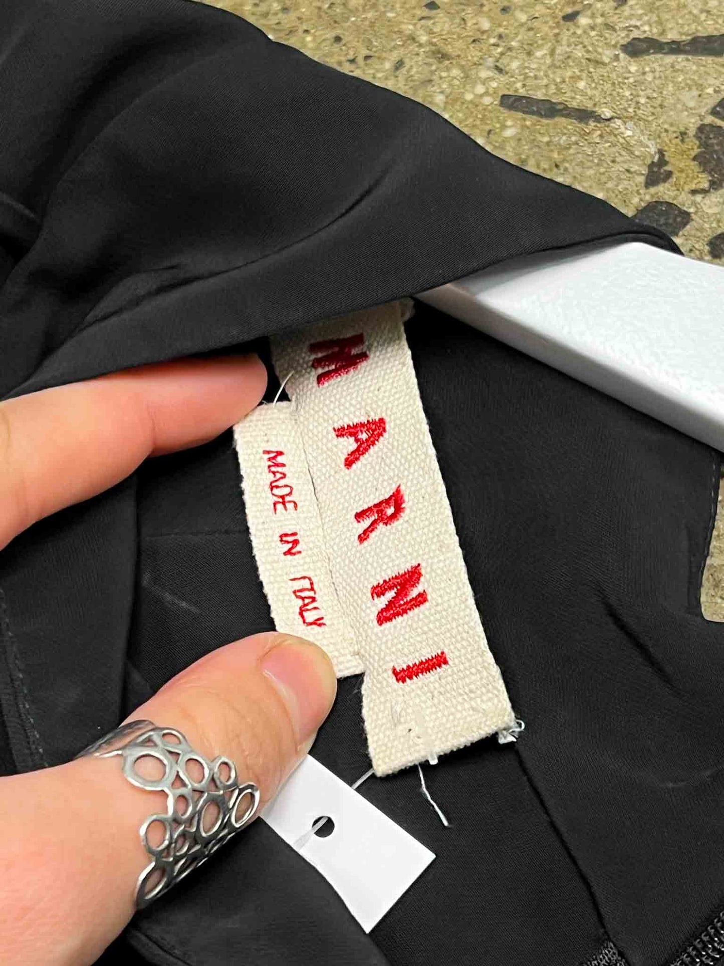 Size 46 (14) | Marni Black Silky Mini Dress