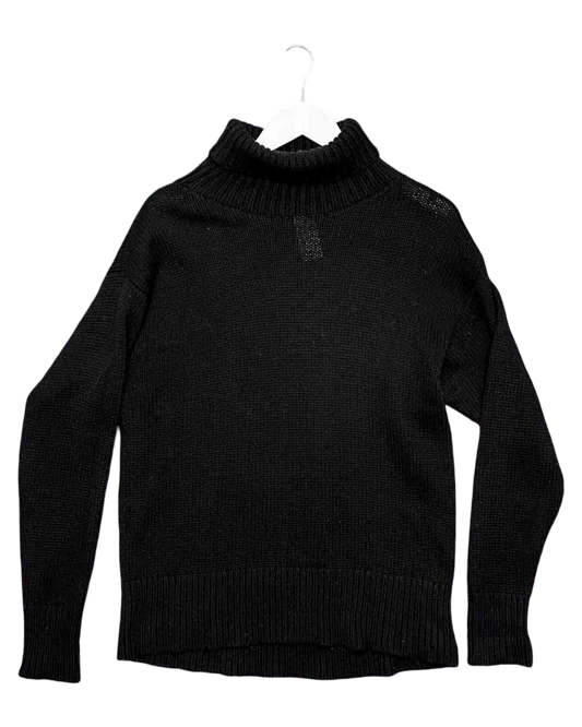 Size 8 | Ena Pelly Black Wool Blend Turtle Neck Jumper