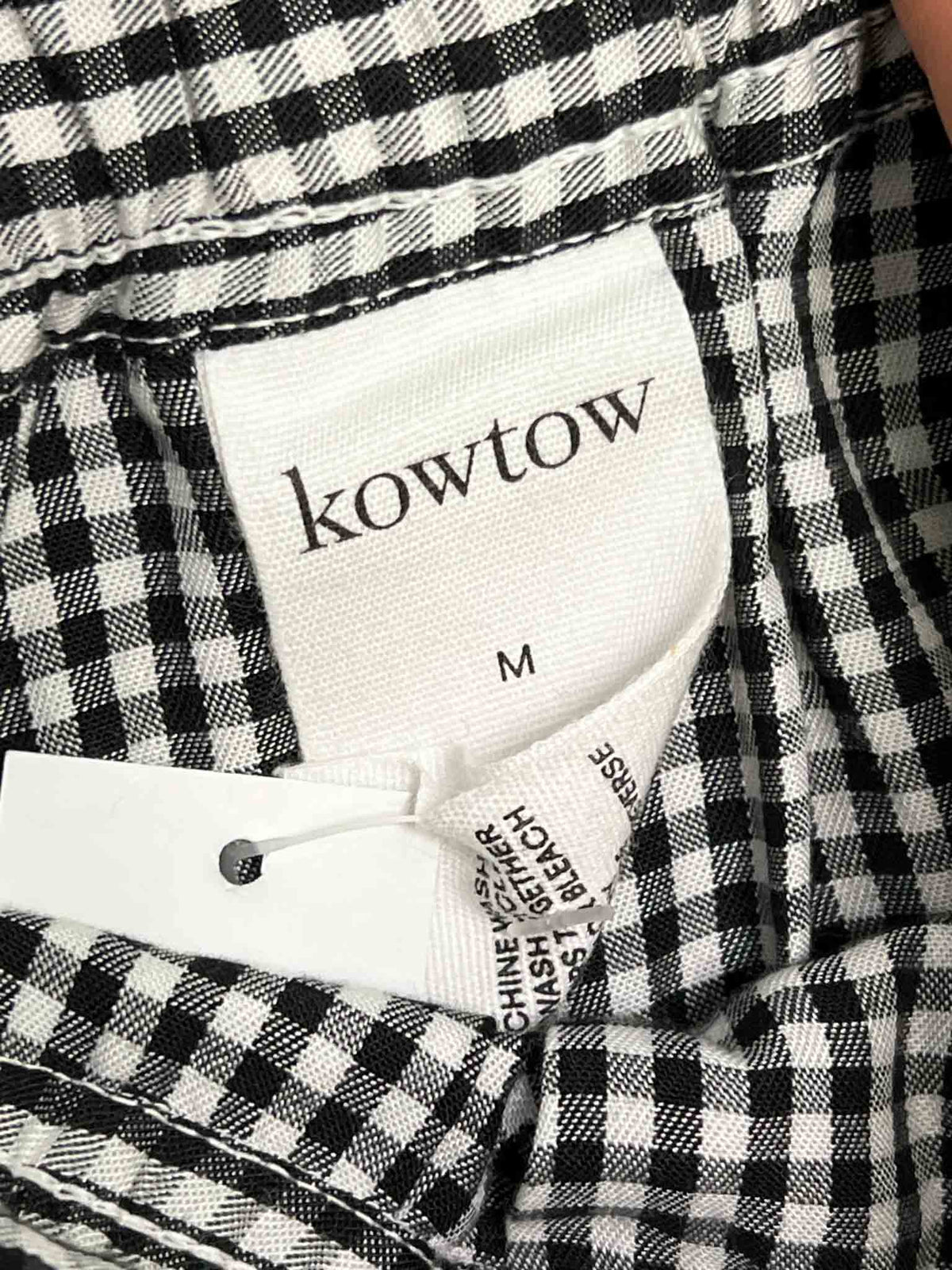 Size M | Kowtow Gingham Midi Skirt