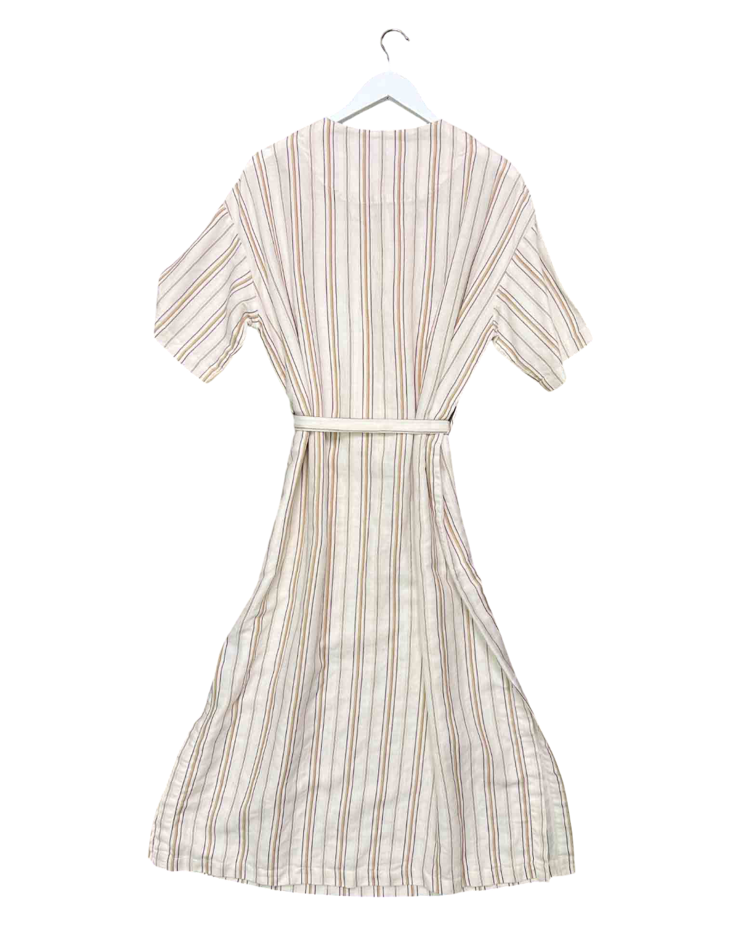 Size L | Kloke Cream Striped Shirt Dress