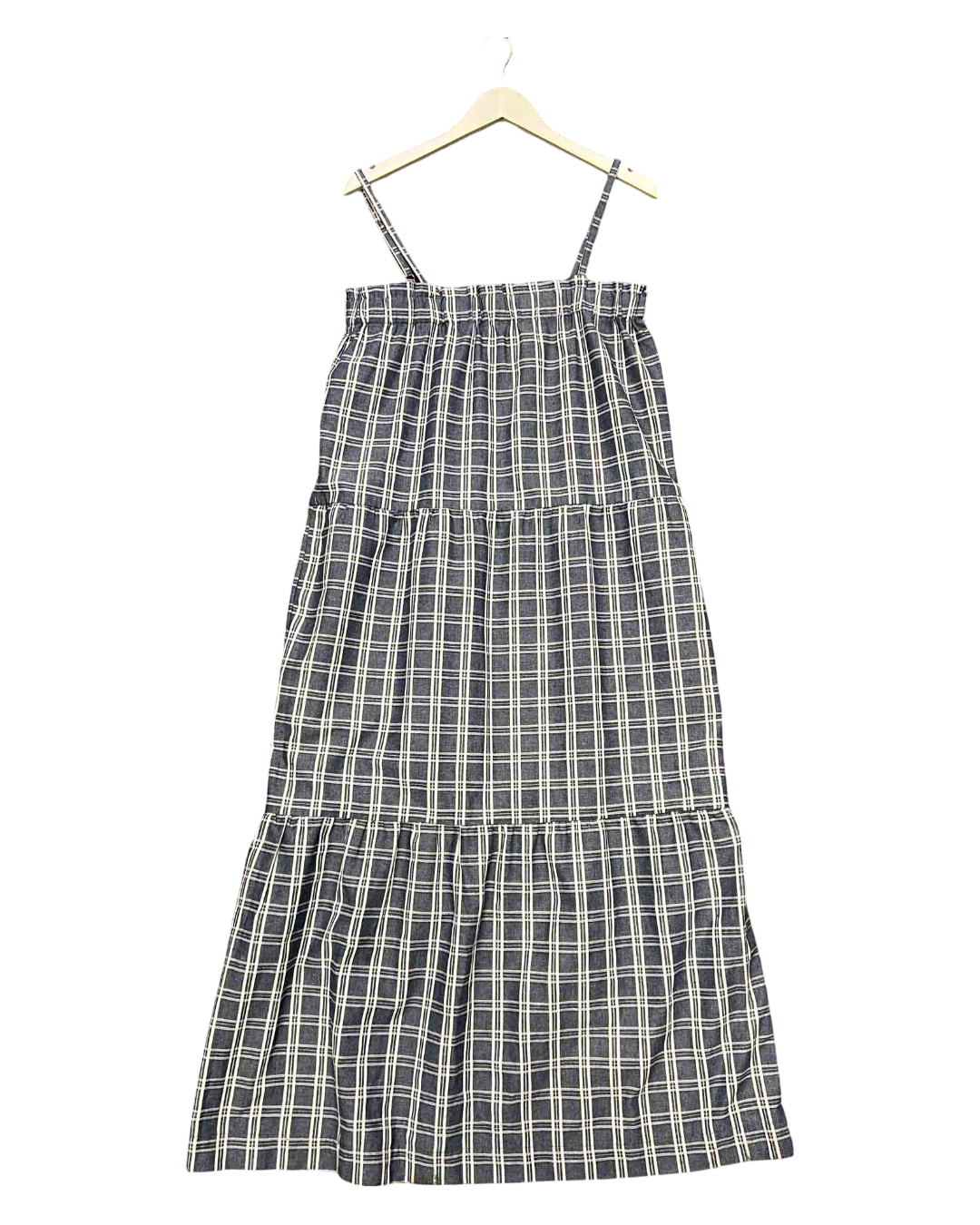 Size 12 | Handsom Blue Plaid Tiered Cami Dress