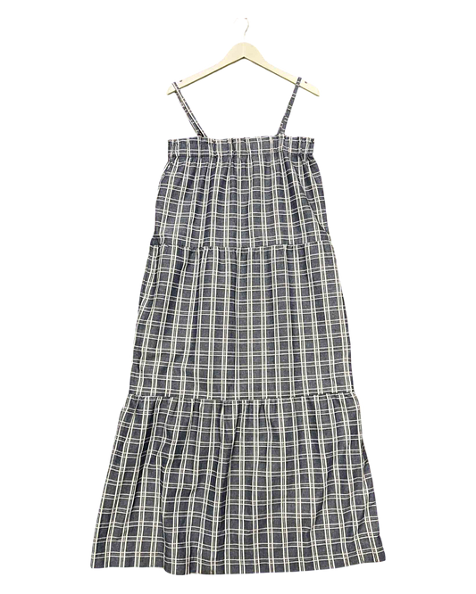 Size 12 | Handsom Blue Plaid Tiered Cami Dress