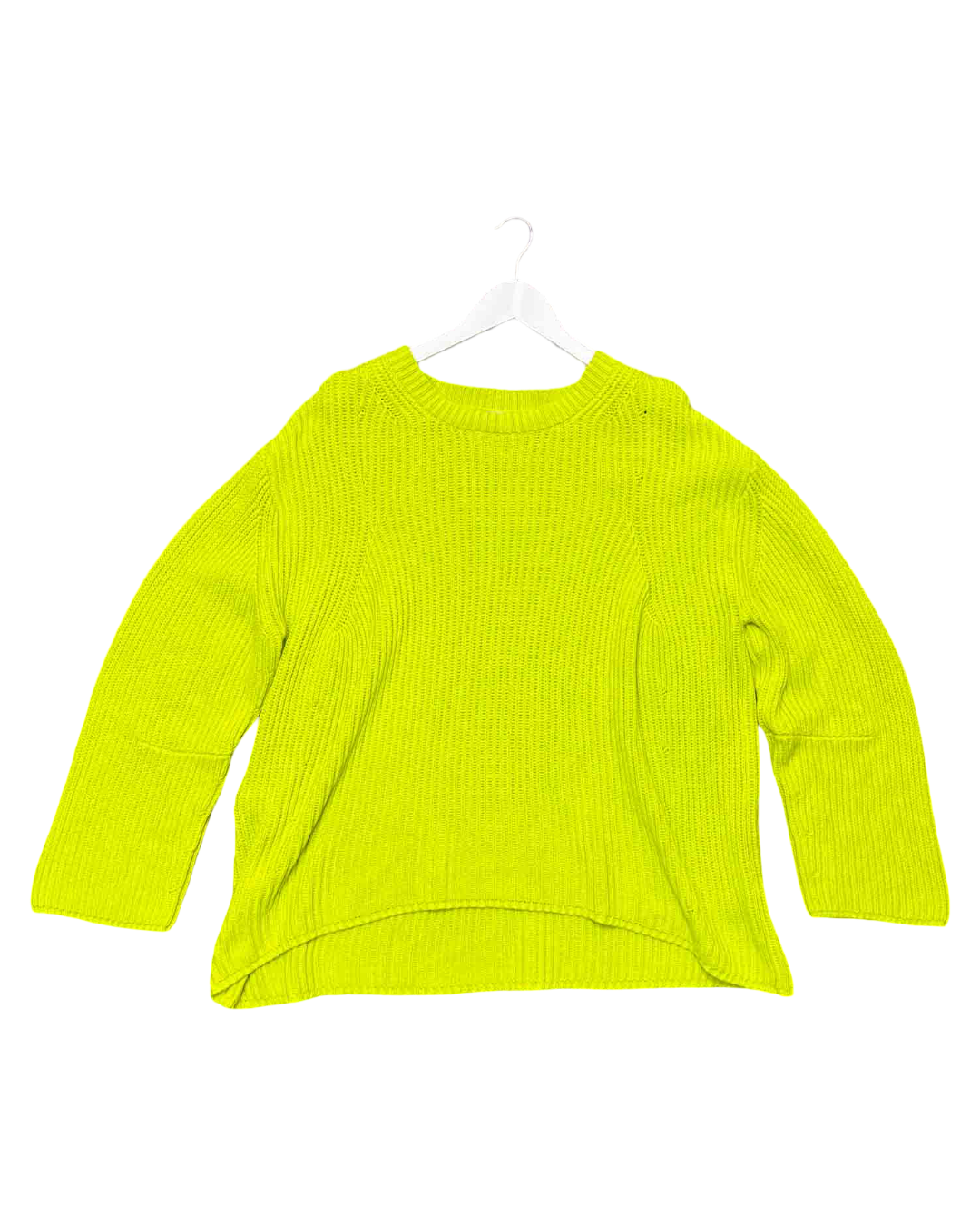 Size M/L | Blanca Lime Green Cotton Kitted Jumper