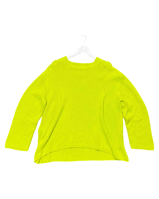 Size M/L | Blanca Lime Green Cotton Kitted Jumper