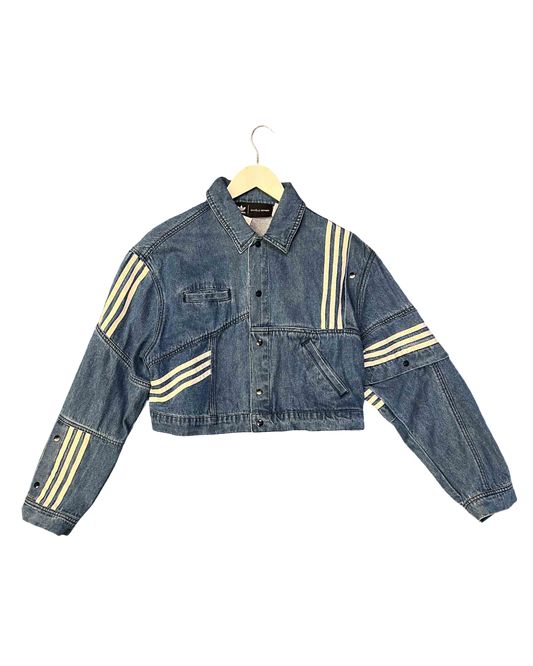 Size 10 | Adidas x Danielle Cathari Blue Denim Crop Jacket