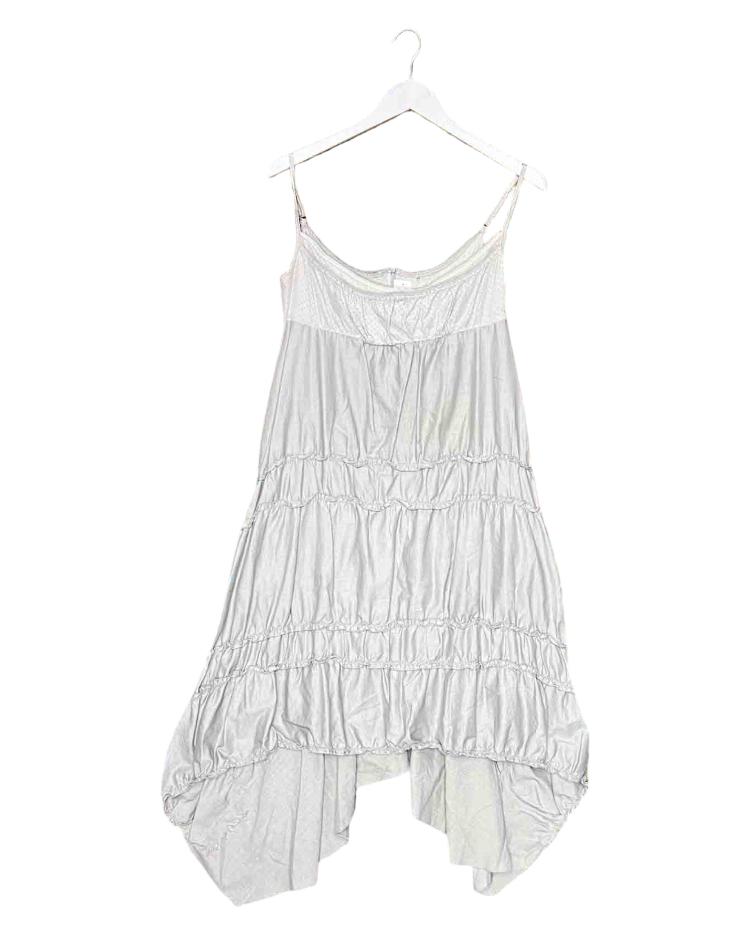Size S/M | Cop Copine Grey Cotton Tiered Ruffle Dress