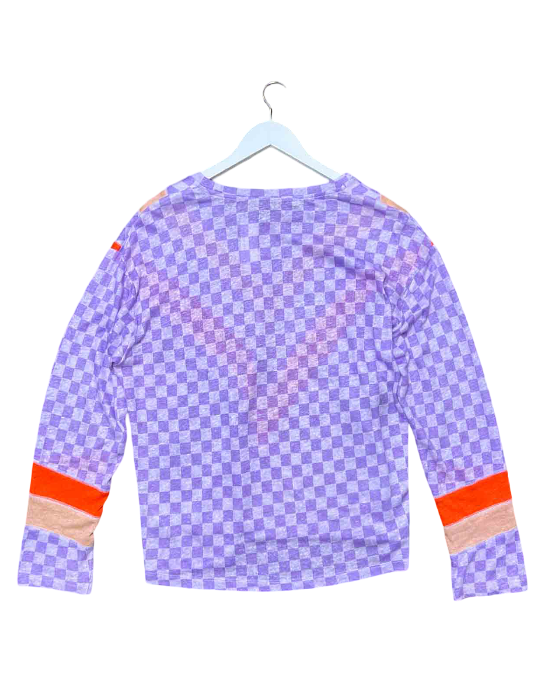 Size L | PE Nation Purple Linen Checkered Jumper