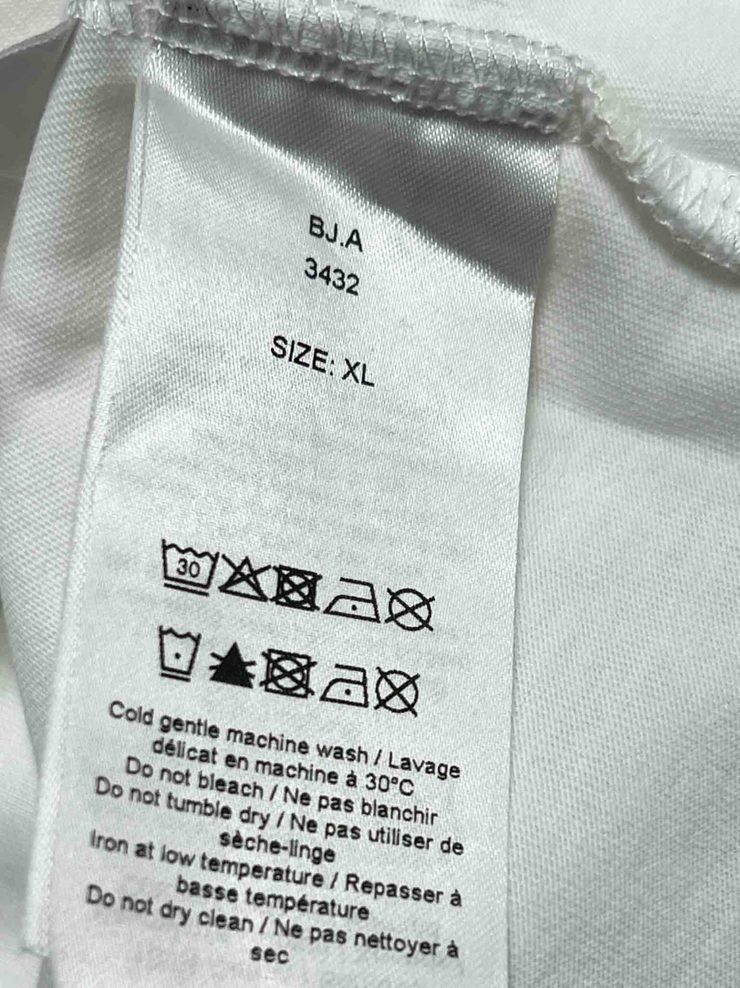 Size XL | Ganni White Cotton Piercing T-shirt