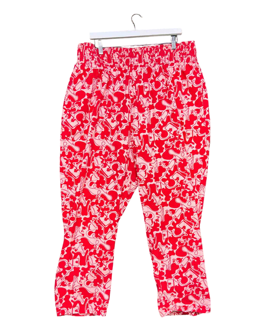 Size XL | Lucy & Yak Pink and Red Cycles Pants