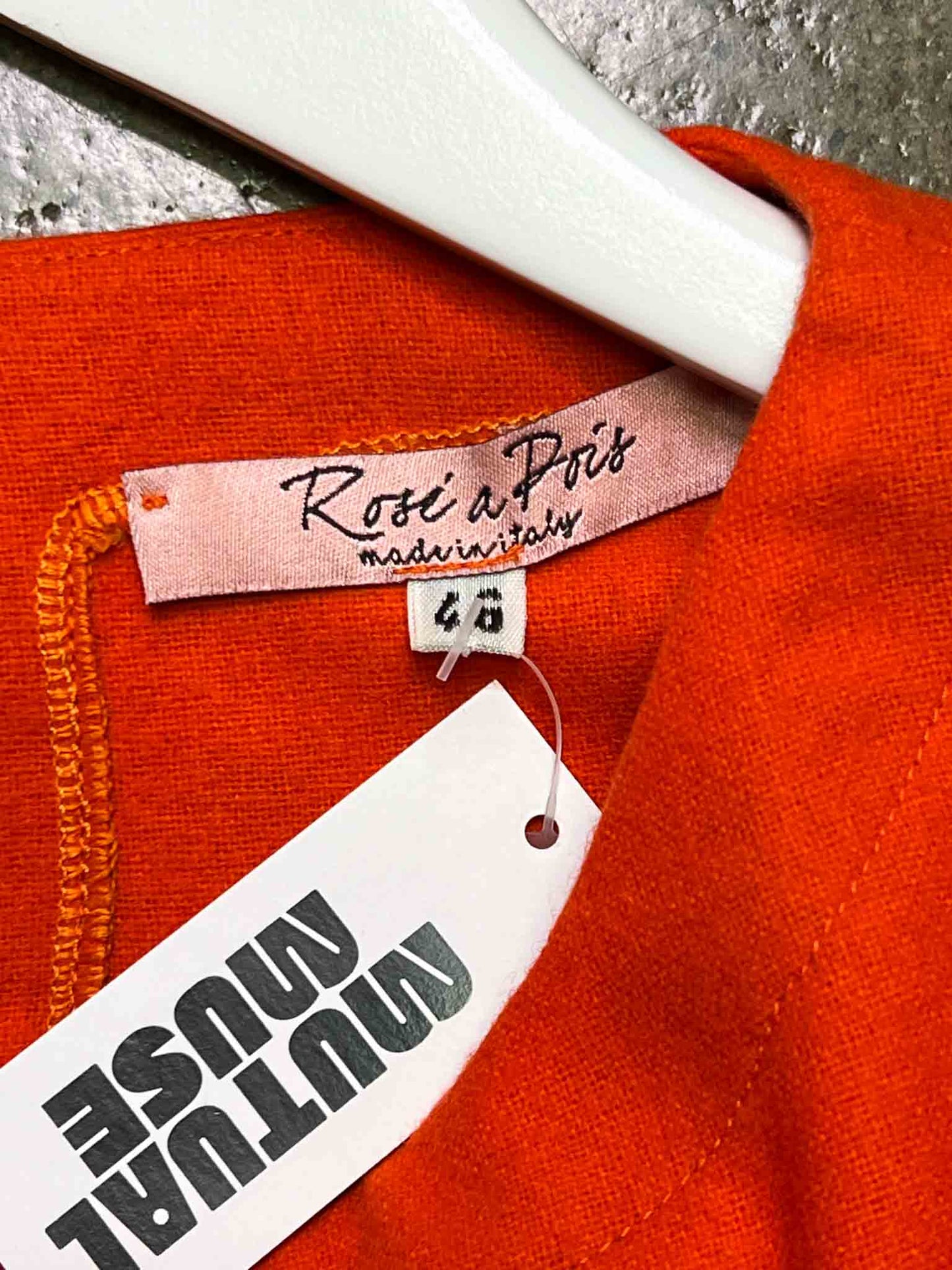 Size XL | Orange Rosé a Pois Orange Tiered Smock Dress