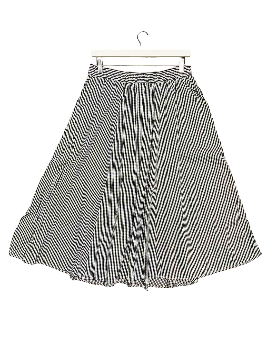 Size M | Kowtow Gingham Midi Skirt