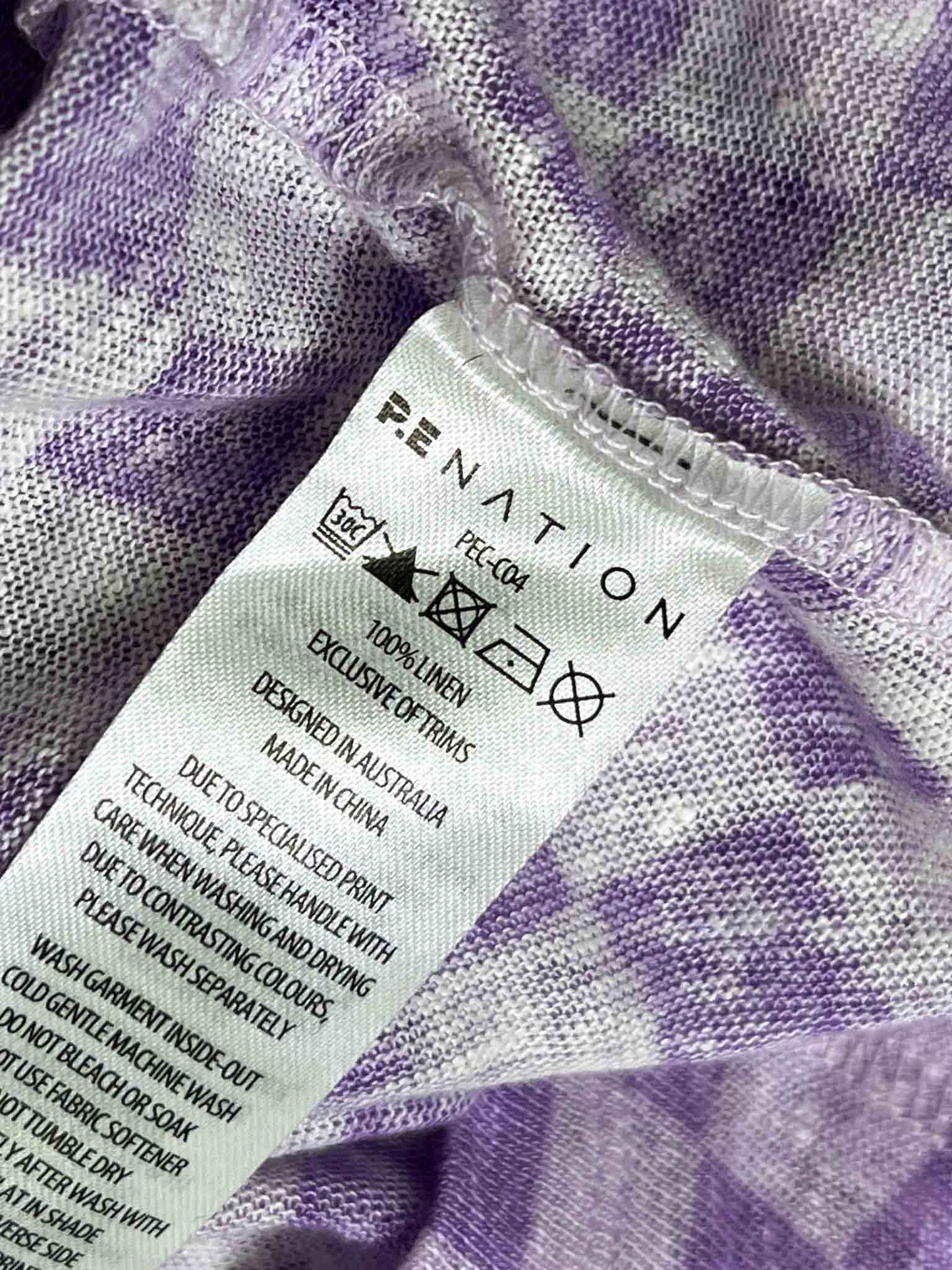 Size L | PE Nation Purple Linen Checkered Jumper