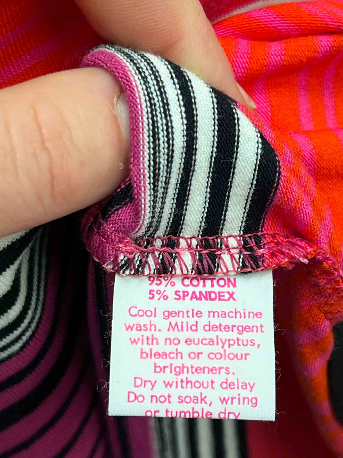 Size 8 | Obus Pink Stripe Muscle Tank