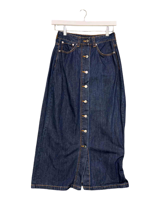 Size XS | Alpha60 Indigo Denim Maxi Skirt