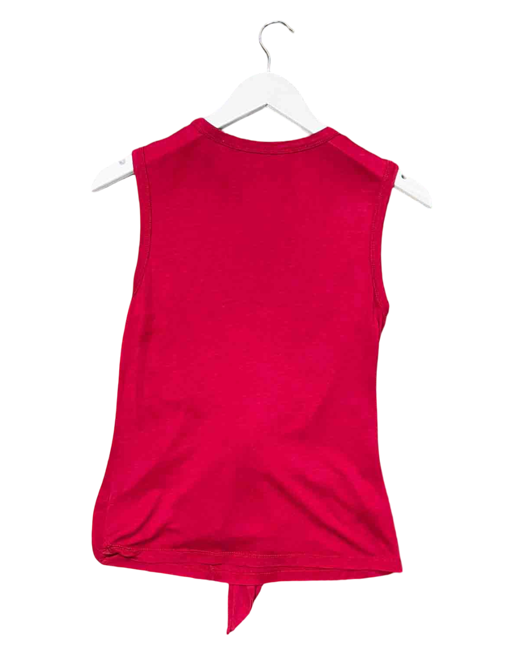 Size S | Verner Red Ruched Tie Top