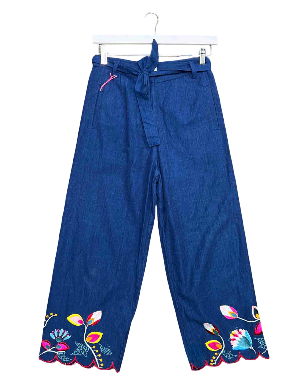 Size 8 | Gorman Pants Indigo Cotton Party Pants NWT