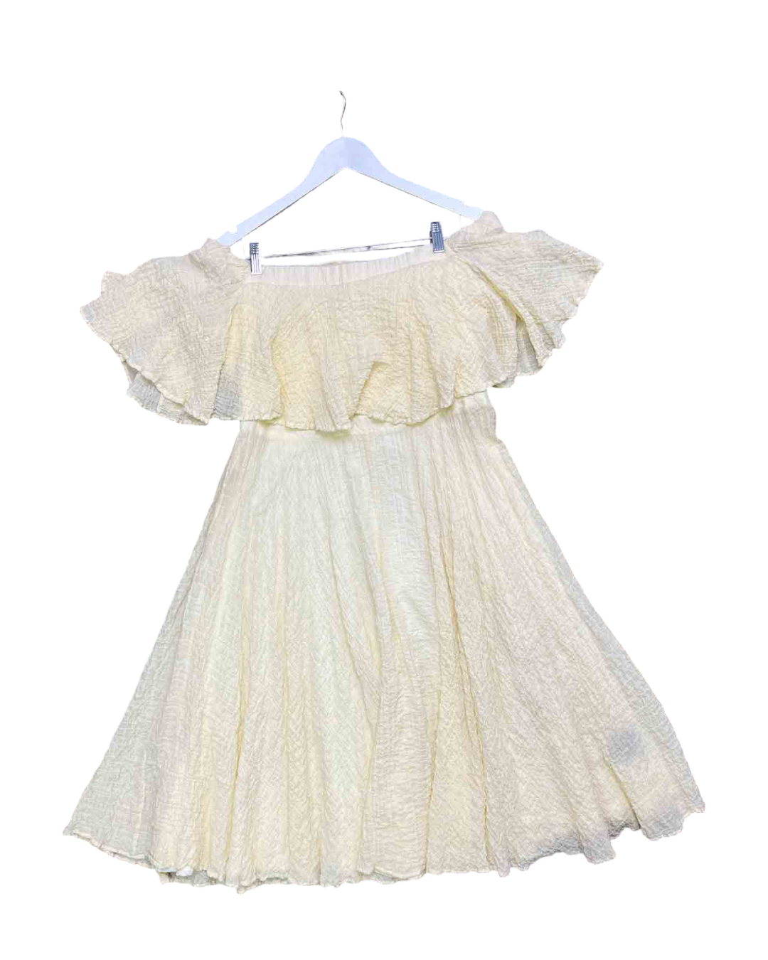 Size 14 | Kitx Ivory Cotton Textured Midi Dress