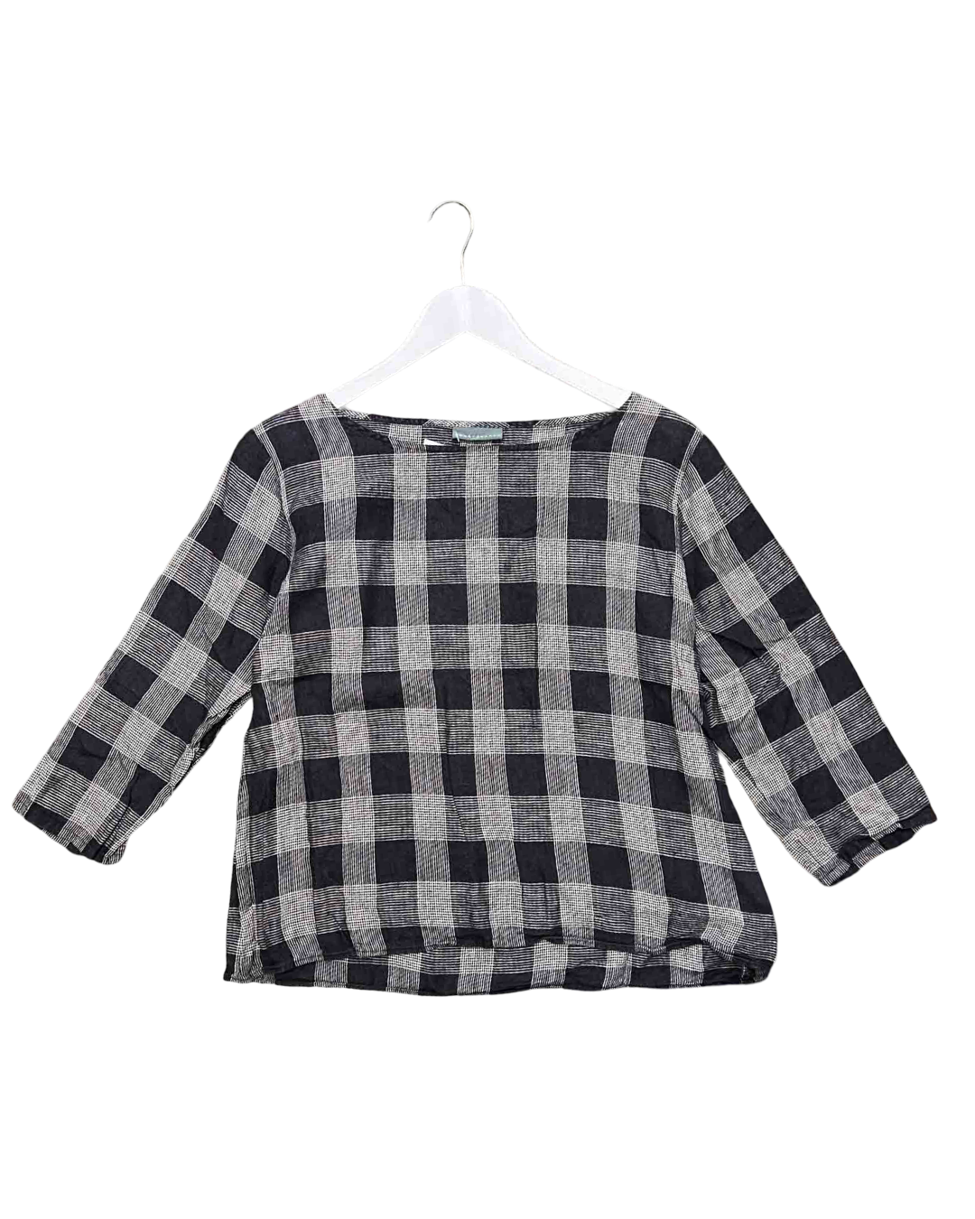 Size S/M | Nygardsanna Midnight Linen Plaid Top