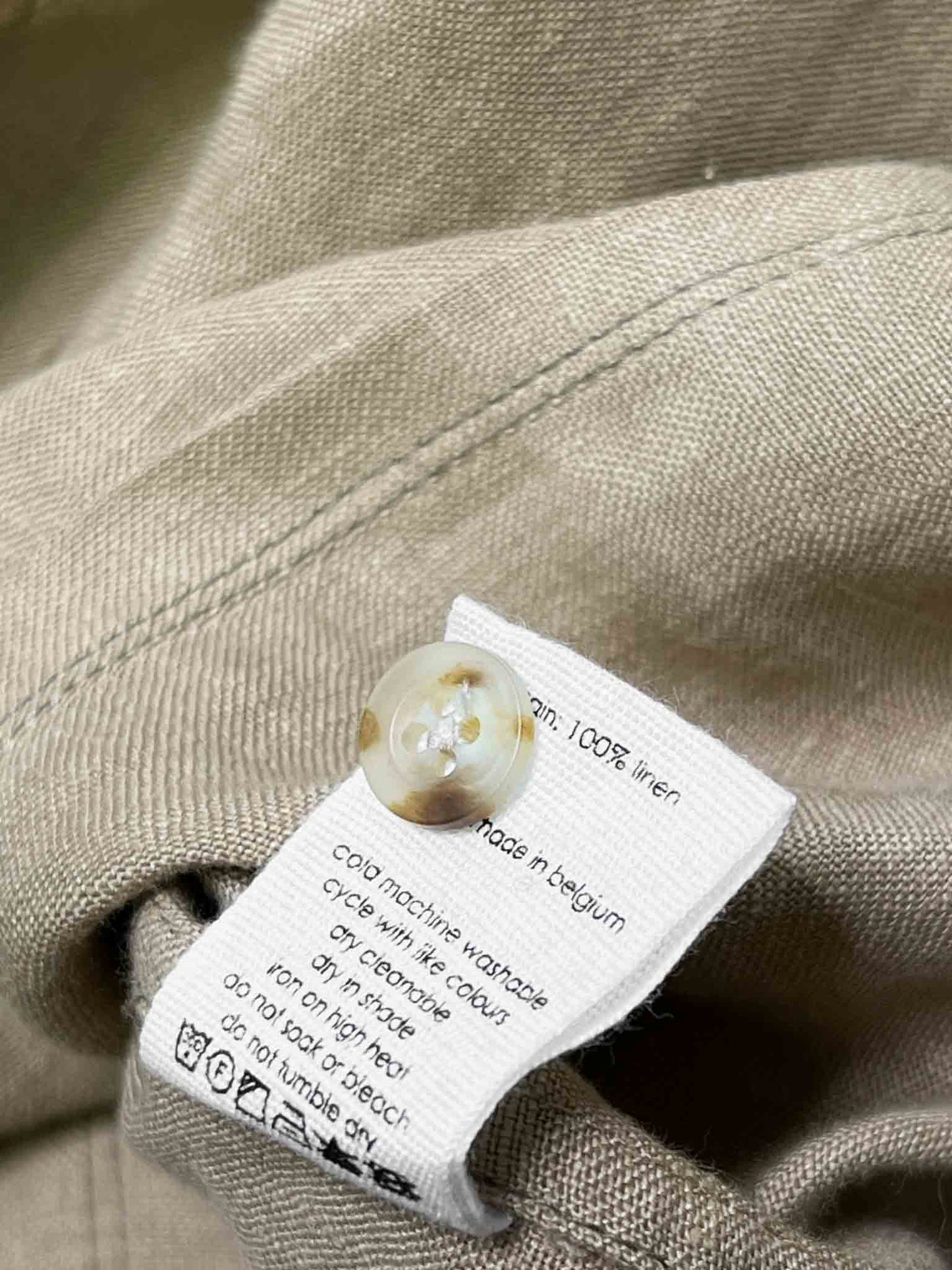 Size 2 (10) | Bassike Beige Linen Top