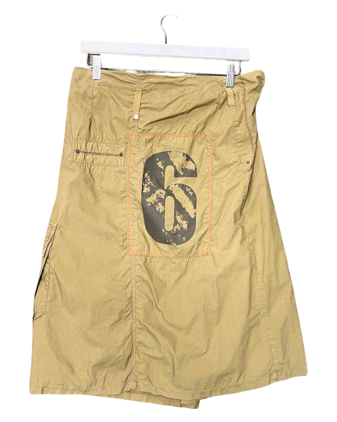 Size 10 | IKKS Cotton Cargo Utility Midi Skirt
