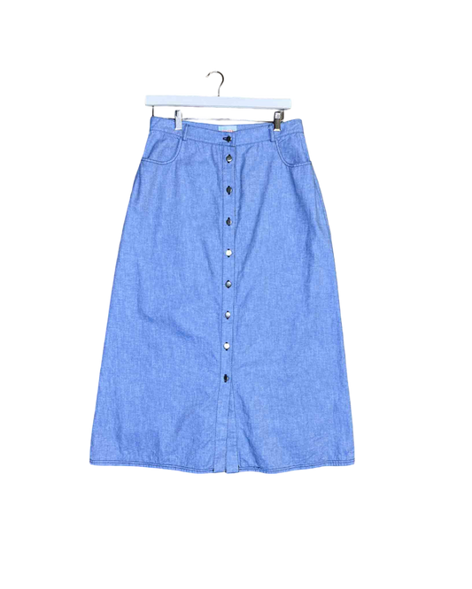 Size 16 (XXL) | Sister Cotton Chambray A-Line Skirt