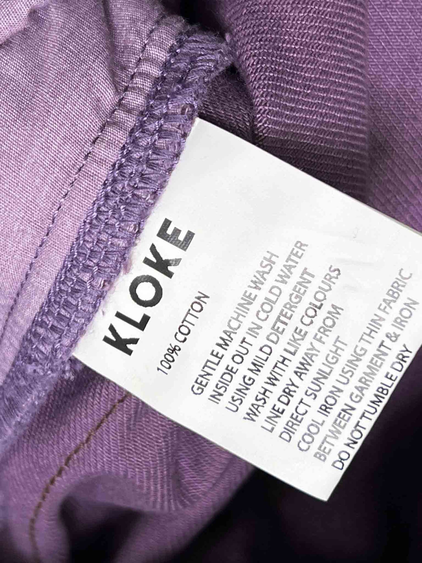 Size M | Kloke Purple Denim Track Pants