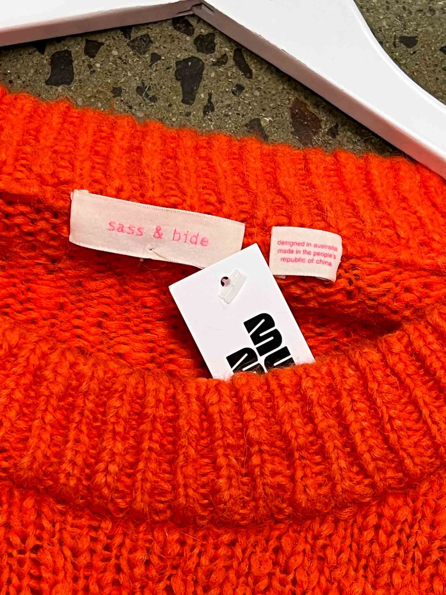 Size L | sass & bide Orange Alpaca Blend Jumper