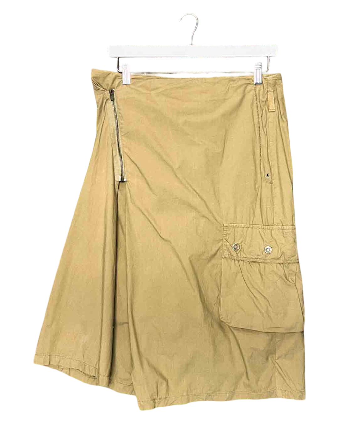 Size 10 | IKKS Cotton Cargo Utility Midi Skirt