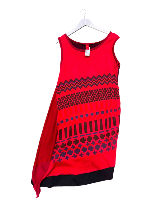 Size XL | FOOL Red Patterned Dress