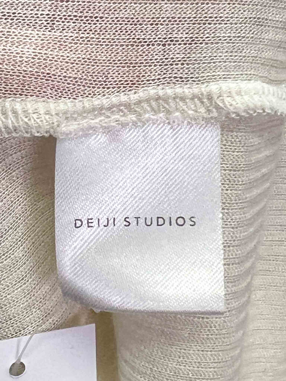 Size XL |  Deiji Studios Sheer Ribbed Viscose Blend Top