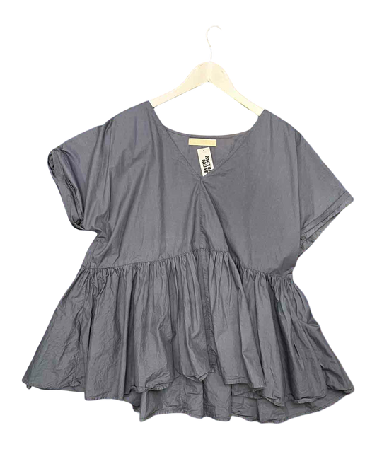 Size L/XL | Metta Melbourne Blue Babydoll Peplum Top